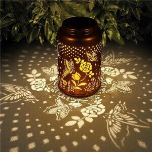 Rose Butterfly Decoration Solar Lanterns Outdoor Waterproof Garden Decor Gifts